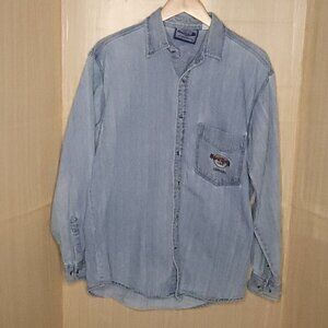 Hardrock Cafe Chicago Vintage Denim Button Down Shirt Small